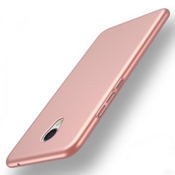 Пластиковый непрозрачный матовый чехол с улучшенной защитой элементов корпуса для Meizu MX6  Розовый