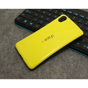 Силиконовый глянцевый непрозрачный чехол с нескользящими гранями для Sony Xperia Z5 Premium Желтый