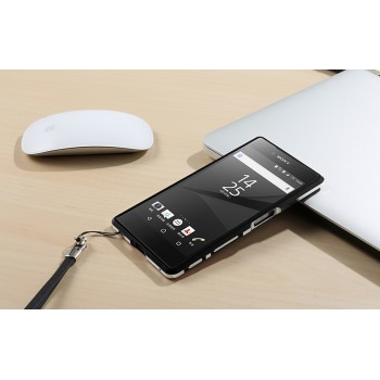 Металлический округлый бампер сборного типа на винтах для Sony Xperia Z5 Premium Черный