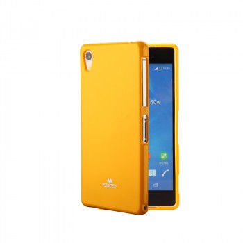 Силиконовый глянцевый непрозрачный чехол для Sony Xperia XA  Желтый
