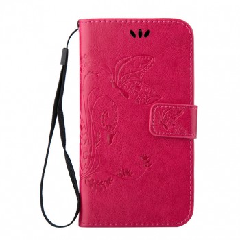 Чехол портмоне подставка текстура Узоры на силиконовой основе на магнитной защелке для HTC Desire 626/628 Розовый