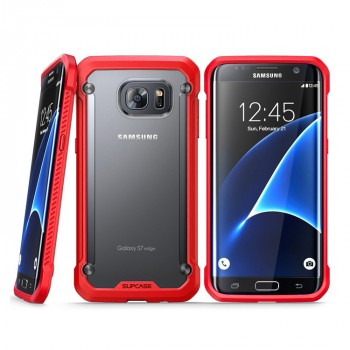 Двухкомпонентный противоударный чехол силикон/поликарбонат для Samsung Galaxy S7 Edge  Красный