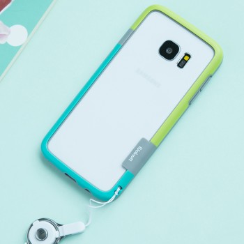 Силиконовый матовый непрозрачный чехол бампер для Samsung Galaxy S7 Edge  Зеленый