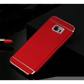 Сборный матовый пластиковый чехол для Samsung Galaxy S7 Edge Красный