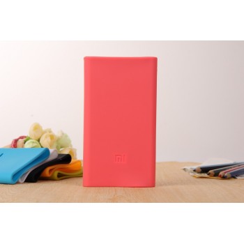 Силиконовый противоударный чехол для портативного зарядного устройства Xiaomi 5000 mAh Розовый