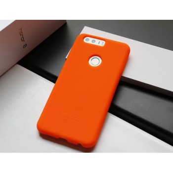 Силиконовый матовый непрозрачный чехол премиум софт-тач для Huawei Honor 8 Оранжевый