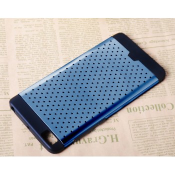 Двухкомпонентный чехол силикон/металл противоударный для Xiaomi Mi Note Синий
