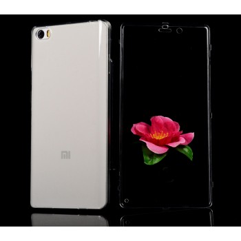 Двухкомпонентный силиконовый матовый полупрозрачный чехол горизонтальная книжка с акриловой полноразмерной транспарентной смарт крышкой для Xiaomi Mi Note  Серый