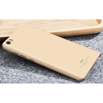 Пластиковый непрозрачный матовый чехол с повышенной шероховатостью для Xiaomi Mi Note Бежевый