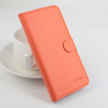 Чехол портмоне подставка на силиконовой основе на магнитной защелке для Asus ZenFone 3 5.2  Оранжевый