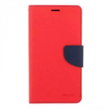 Чехол портмоне подставка на силиконовой основе на дизайнерской магнитной защелке для Asus ZenFone 3 5.2 Красный