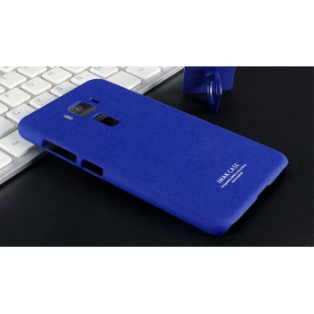 Пластиковый непрозрачный матовый чехол с повышенной шероховатостью для Asus ZenFone 3 5.2  Синий