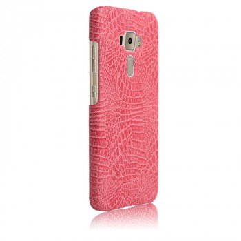 Чехол накладка текстурная отделка Кожа для Asus ZenFone 3 5.5 Розовый