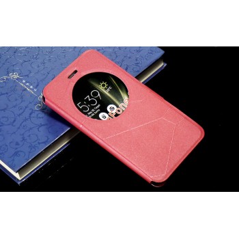 Чехол горизонтальная книжка подставка текстура Линии на силиконовой основе с окном вызова на магнитной защелке для Asus ZenFone 3 5.5 Розовый