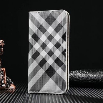 Чехол портмоне подставка текстура Линии на пластиковой основе для Iphone 7  Белый