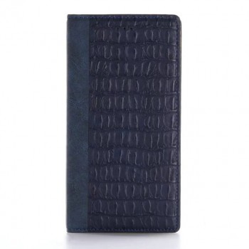 Чехол портмоне подставка текстура Крокодил на пластиковой основе на магнитной защелке для Iphone 7 Plus/8 Plus Синий