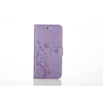 Чехол портмоне подставка текстура Узоры на силиконовой основе на магнитной защелке для Iphone 7 Plus/8 Plus Фиолетовый