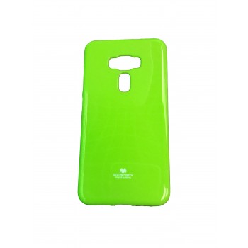 Силиконовый глянцевый непрозрачный чехол для Asus ZenFone 3 5.5 Зеленый