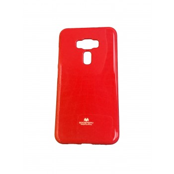 Силиконовый глянцевый непрозрачный чехол для Asus ZenFone 3 5.5 Красный