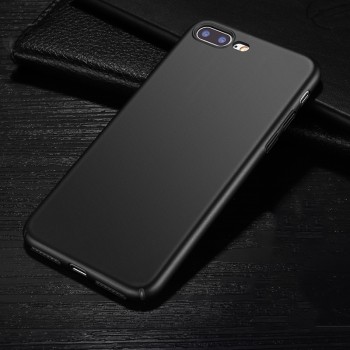 Пластиковый непрозрачный матовый чехол с улучшенной защитой элементов корпуса для Iphone 7 Plus/8 Plus Черный