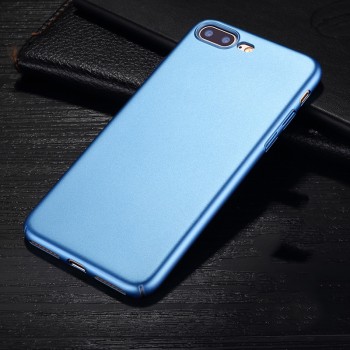 Пластиковый непрозрачный матовый чехол с улучшенной защитой элементов корпуса для Iphone 7 Plus/8 Plus Голубой