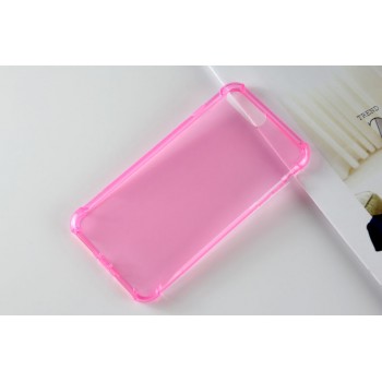 Силиконовый матовый полупрозрачный чехол с улучшенной защитой элементов корпуса (заглушки) для Iphone 7 Plus/8 Plus Розовый