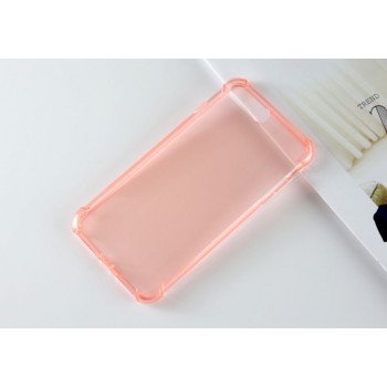 Силиконовый матовый полупрозрачный чехол с улучшенной защитой элементов корпуса (заглушки) для Iphone 7 Plus/8 Plus Оранжевый