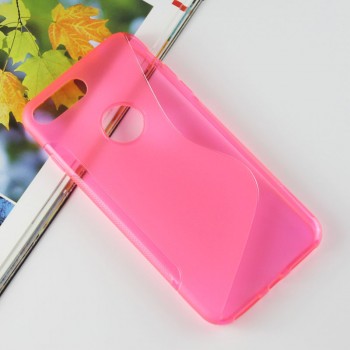 Силиконовый матовый полупрозрачный чехол с дизайнерской текстурой S для Iphone 7 Plus/8 Plus Розовый