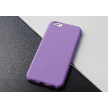 Силиконовый матовый непрозрачный нескользящий премиум софт-тач чехол для Iphone 7/8/SE (2020) Фиолетовый