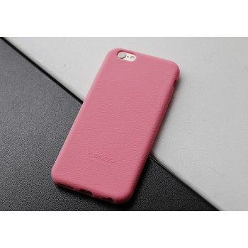 Силиконовый матовый непрозрачный нескользящий премиум софт-тач чехол для Iphone 7/8/SE (2020) Розовый