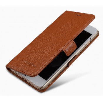 Кожаный чехол портмоне подставка (премиум нат. кожа крокодила) с крепежной застежкой для Iphone 7/8
