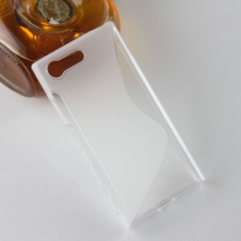 Силиконовый матовый полупрозрачный чехол с дизайнерской текстурой S для Sony Xperia X Compact  Белый