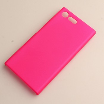 Пластиковый непрозрачный матовый чехол для Sony Xperia X Compact Пурпурный