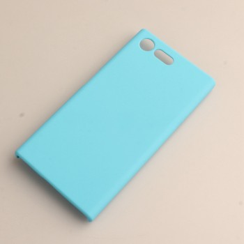 Пластиковый непрозрачный матовый чехол для Sony Xperia X Compact Голубой