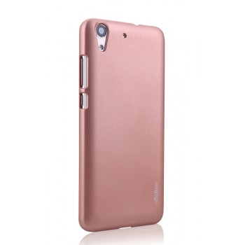 Пластиковый непрозрачный матовый чехол с повышенной шероховатостью для Huawei Y6II  Розовый