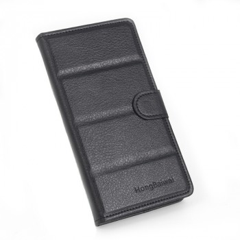 Чехол портмоне подставка на силиконовой основе на магнитной защелке для Asus ZenFone 3 Deluxe  Черный