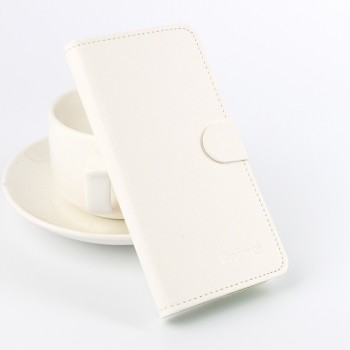 Текстурный чехол горизонтальная книжка подставка на силиконовой основе с отсеком для карт на магнитной защелке для Xiaomi RedMi 3  Белый
