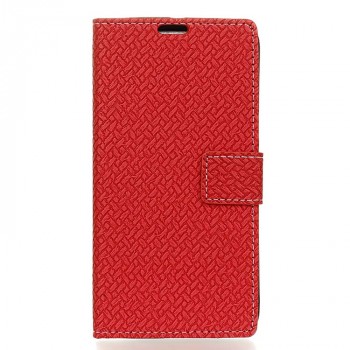 Чехол горизонтальная книжка подставка текстура Кирпичи на силиконовой основе на магнитной защелке для Sony Xperia XZ/XZs Красный