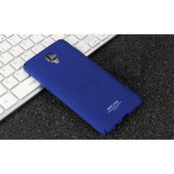Пластиковый непрозрачный матовый чехол с повышенной шероховатостью для OnePlus 3  Синий