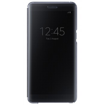 Оригинальный двухмодульный пластиковый непрозрачный чехол флип с полупрозрачной смарт крышкой для Samsung Galaxy Note 7  Черный