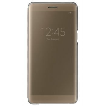Оригинальный двухмодульный пластиковый непрозрачный чехол флип с полупрозрачной смарт крышкой для Samsung Galaxy Note 7  Бежевый