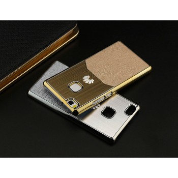 Пластиковый непрозрачный матовый чехол с металлическим напылением для Huawei P9 Lite 