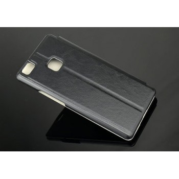 Чехол горизонтальная книжка на пластиковой основе для Huawei P9 Lite  Черный