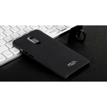Пластиковый непрозрачный матовый чехол с повышенной шероховатостью для Xiaomi RedMi Note 4  Черный