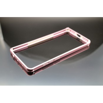 Металлический округлый бампер на пряжке для Xiaomi RedMi Note 4 Розовый