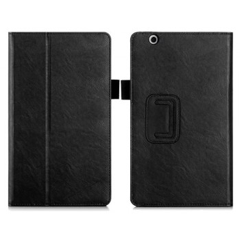 Чехол книжка подставка с рамочной защитой экрана, крепежом для стилуса, отсеком для карт и поддержкой кисти для Huawei MediaPad M3  Черный