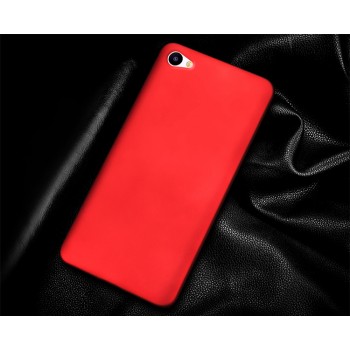 Пластиковый непрозрачный матовый чехол для Meizu U10 Красный