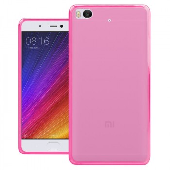 Силиконовый матовый полупрозрачный чехол для Xiaomi Mi5S  Розовый