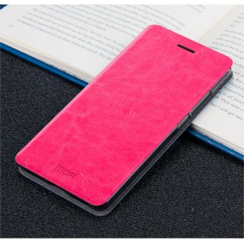 Глянцевый чехол горизонтальная книжка подставка на силиконовой основе для Huawei Nova Розовый