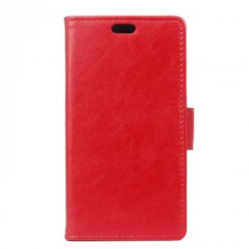 Винтажный чехол портмоне подставка на силиконовой основе на магнитной защелке для Huawei Nova  Красный